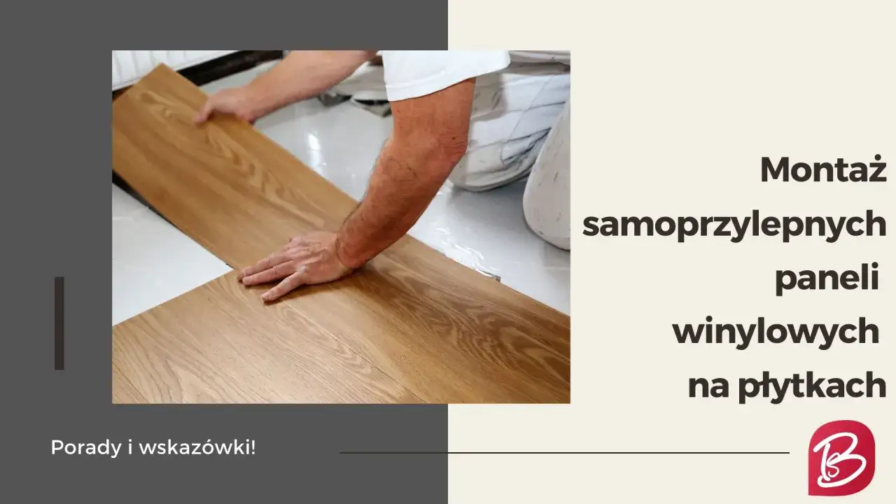 Montaż paneli winylowych na płytkach. Ręce układają drewnopodobne panele winylowe na istniejącej podłodze.