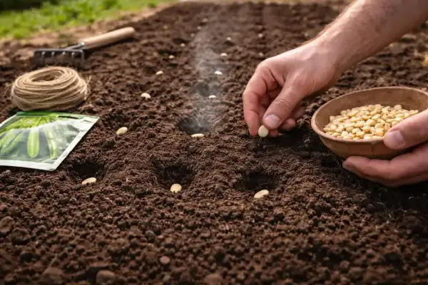 Siew nasion ogórków gruntowych. Zastanawiasz się, jak długo rosną ogórki gruntowe? Wkrótce się dowiesz!